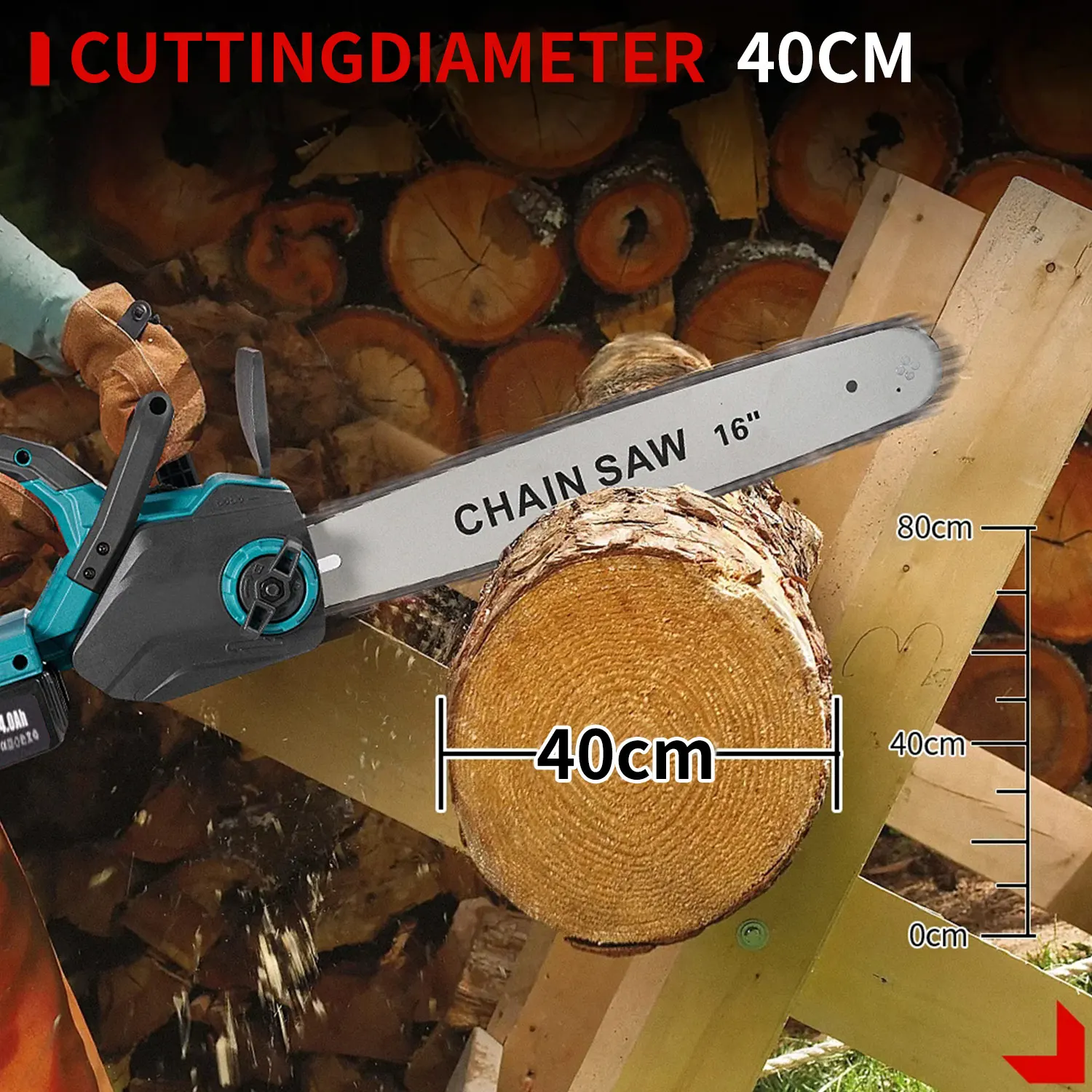 منشار كهربائي بدون فرش مقاس 16 بوصة، أداة كهربائية لقطع الخشب خفيفة الوزن، بطاريات 21 فولت، مقبض مريح للمزيت التلقائي