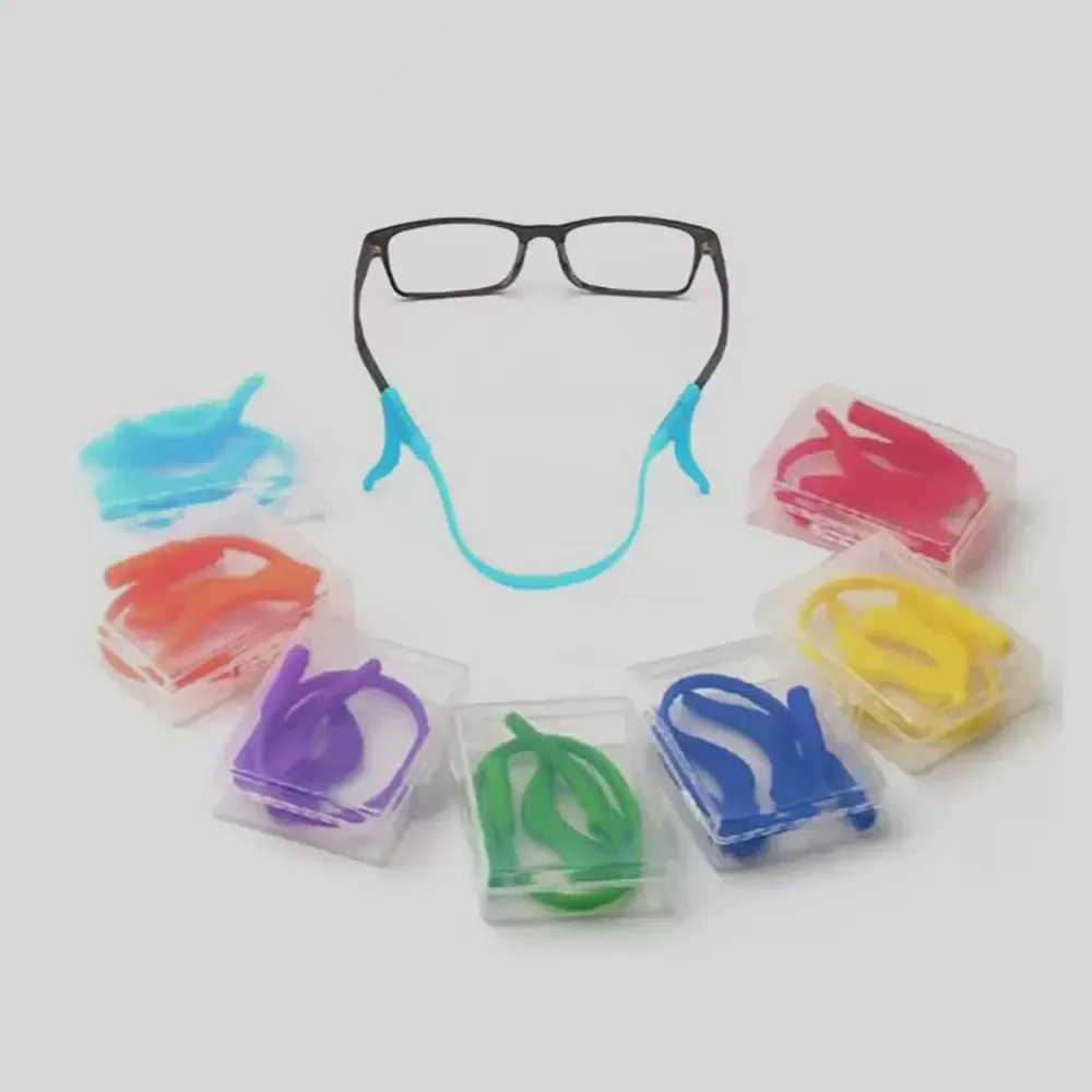 

Детская силиконовая цепочка для очков, противоскользящий шнур для очков, повязка на голову, ремешок для детских очков, защитная лента, красочная мягкая цепочка