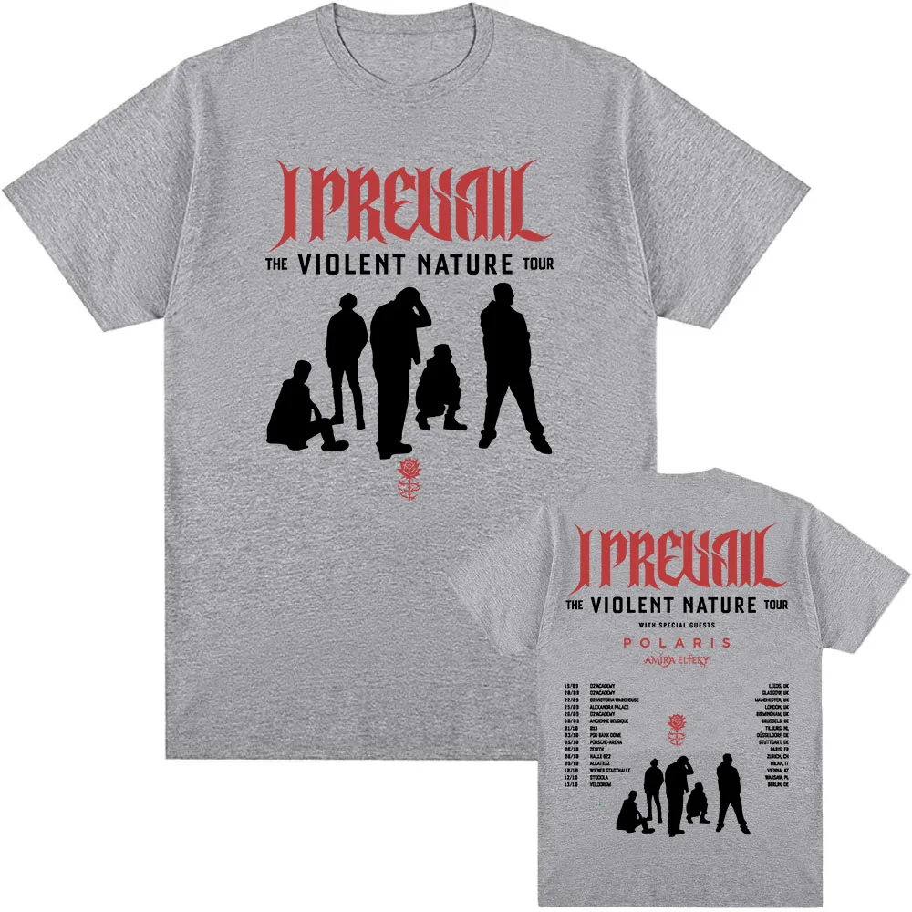 The VIOLENT NATURE Tour 2026 T-SHIRT I Prevail Punk Band Tshirts Unisex Streetwear Hip Hop Loose Fashion Male T Shirt Print Tees