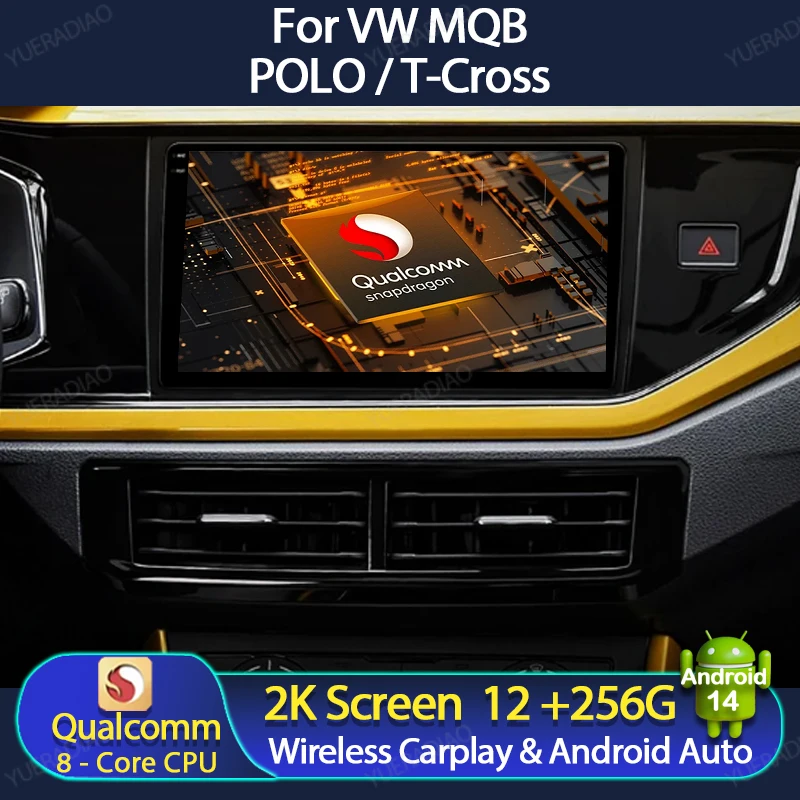 Android 14 Car Radio For VW Volkswagen MQB POLO VI Jetta MK7 T6 Bora Multimedia Video Player 4G WIFI 2DIN Head Unit GPS NAVI DSP