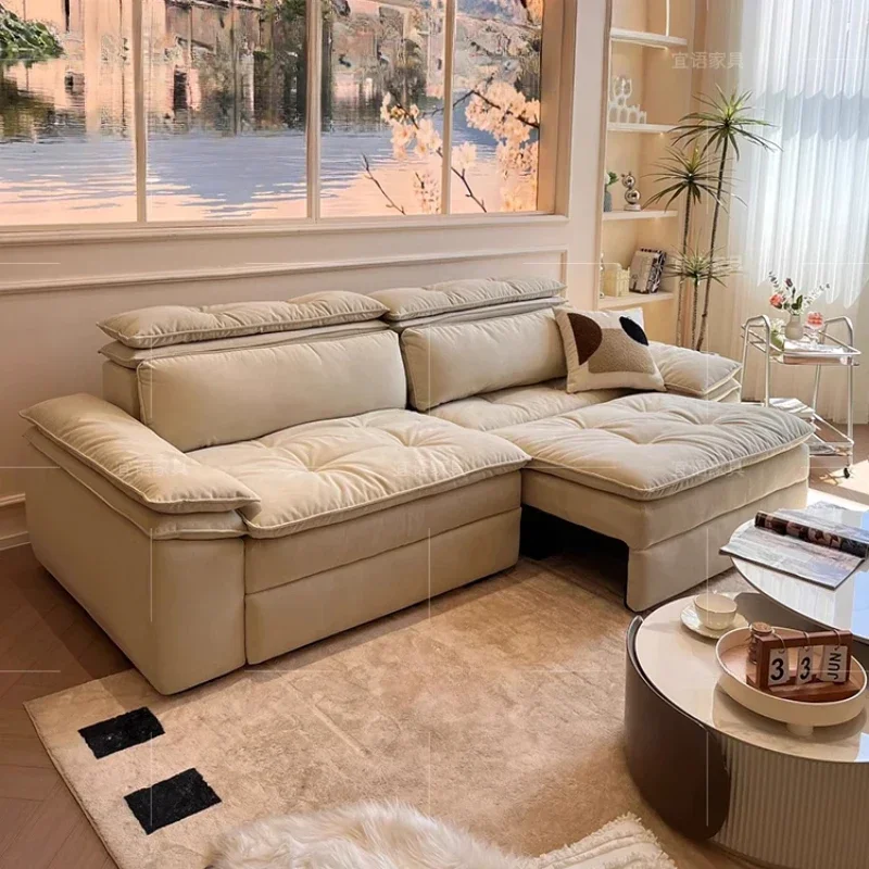 Sofás plegables de diseño moderno, cama de lujo de doble uso, sofá cama reclinable minimalista, sofá de dos plazas, muebles para el hogar Woonkamerbanken