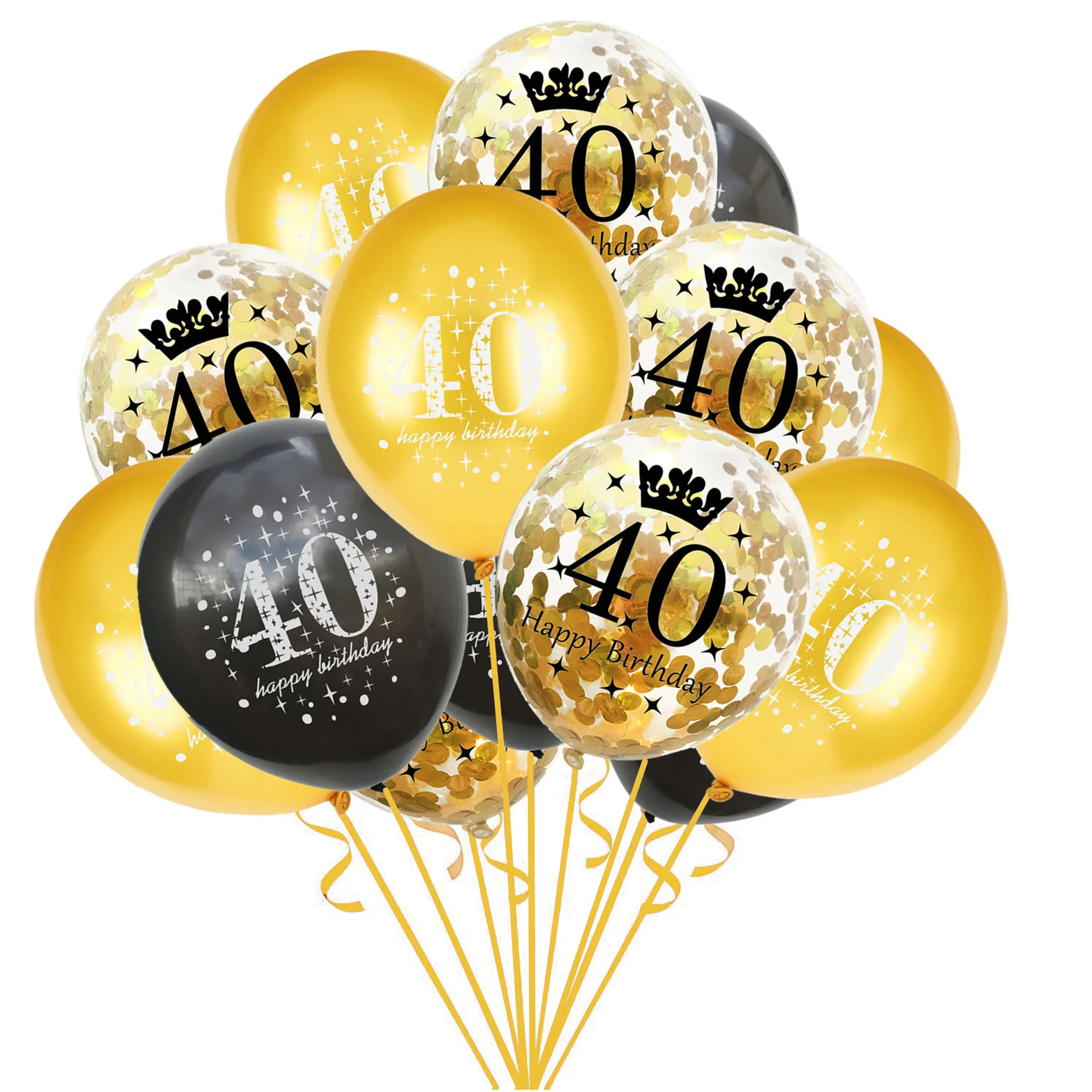 15 stuks 12 inch 18e 21e 30e 40e 50e 60e 70e 80e verjaardag feest latex ballonnen jubileum decoratie binnen buiten decoratie