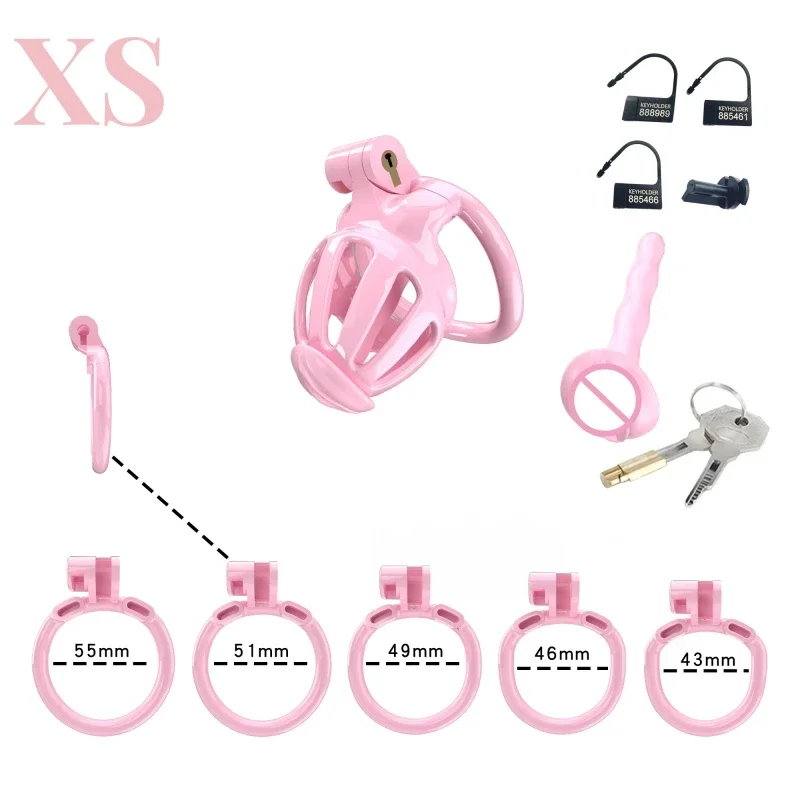 High Quality Cobra Chastity Cage Male Cock Cage with 5 Penis Rings Sm Chastity Restraints  Anti-Escape Chastity Locks 18 Sex Toy