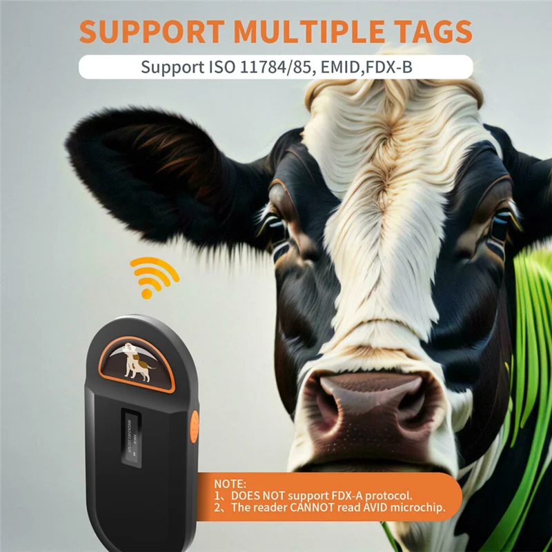 

134.2Khz RFID Reader Pet Microchip Scanner Portable Animal Chip Reader For Animal ID Number Identification