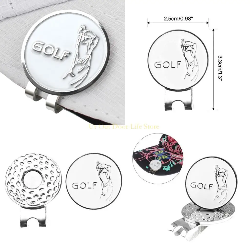 

77UF Golf Ball Markers for Women Mens Removable Attaches Easily to Golf Hat Golf Ball Marker with Standard Hat Clip