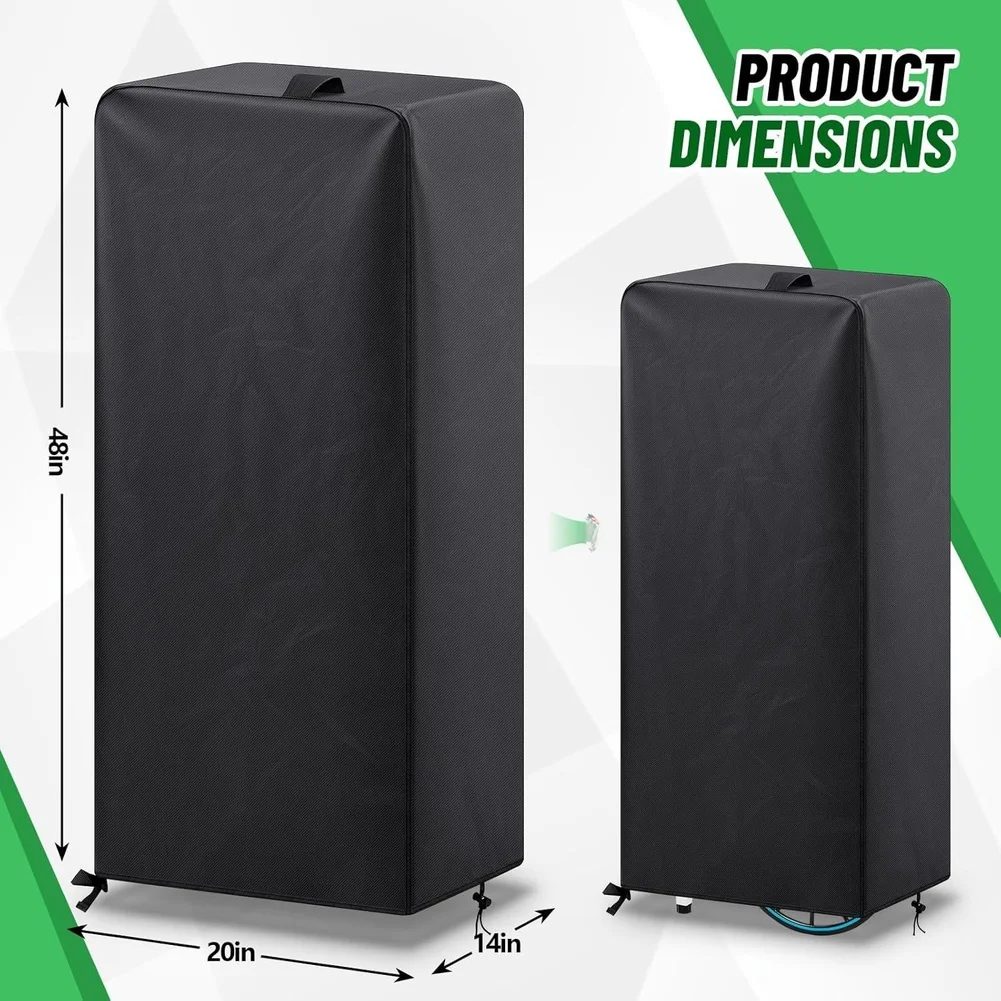 

Водонепроницаемый чехол для льдогенератора повышенной прочности 20x14x48 дюймов с УФ-защитой и регулируемым шнурком для надежного использования