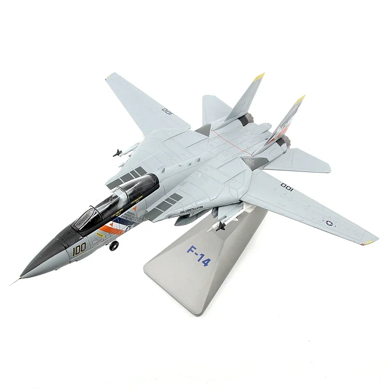 Diecast 1/72 Scale AF1 US Navy F-14D Tomcat Fighter VF-2 NE100 F14 Alloy Militarized Combat Aircraft Model Collectible Toy Gift