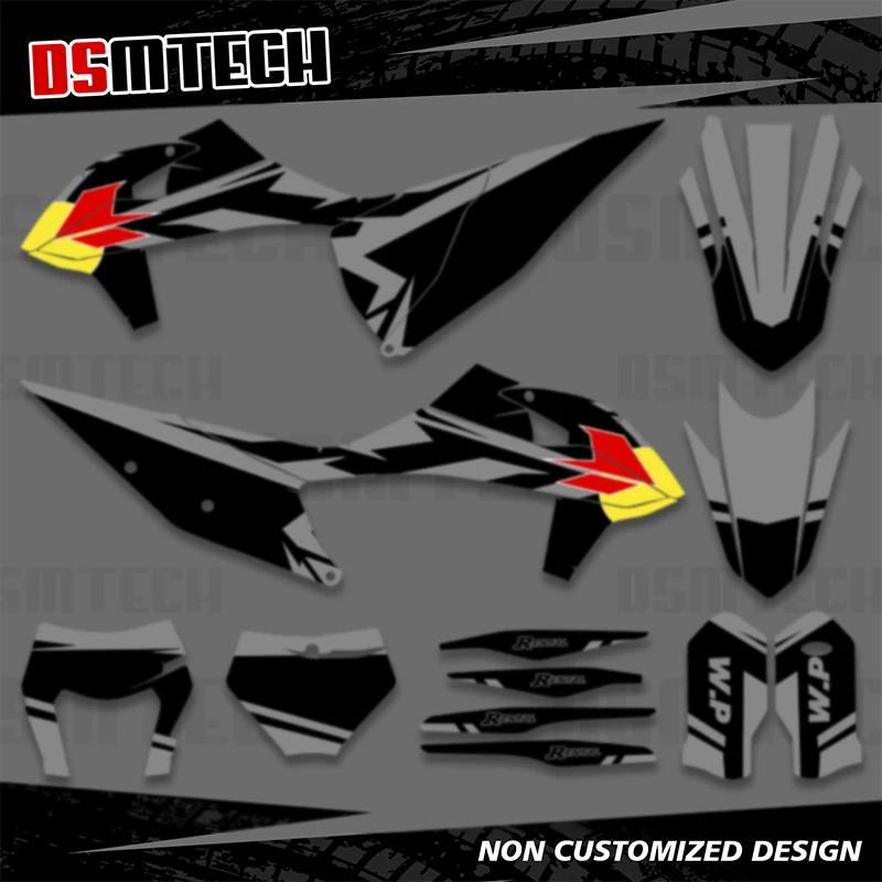 DSMTECH Graphics Decals Stickers For KTM 125 250 350 450 500 525 SX SXF 2019 -2021 EXC XC XCW 2020 -2022 Number Name Custom