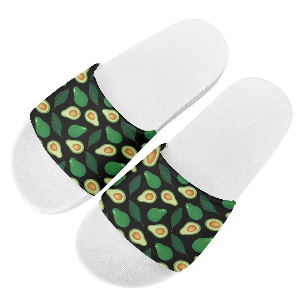 

Avocado Women Men Slippers Summer Beach Flip Flops Lightweight Casual Flat Slides Breathable Ladies Slides Sandals