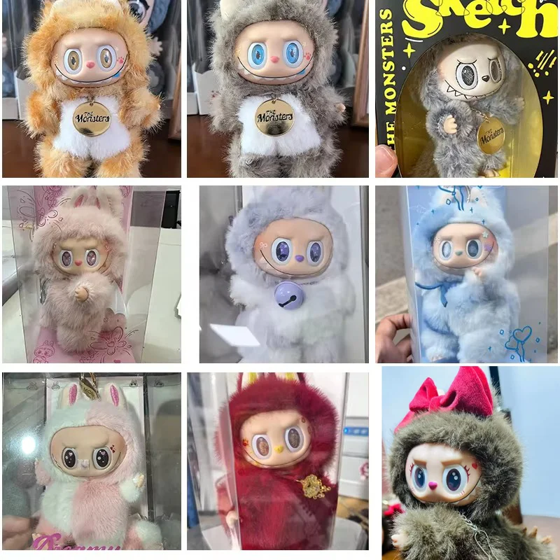 

Hot 2025 New 17cm Labubu Pink Blue Red Sketch Creative Modified Doll Diy Vinyl Pendant Doll 1:1 Model Toy Gifts In Stock.