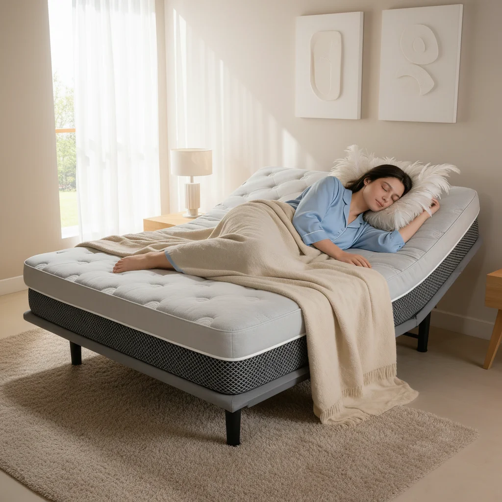Eco-Friendly Durable Reclining Electric Adjustable Bed Frame | Wireless Remote | Wholesale King-Size Metal | for Apartment Hotel