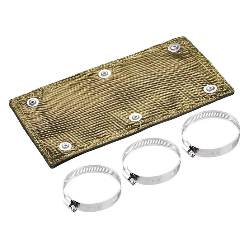 2X Titanium Pipe Shield 6X12inch Exhaust Heat Shield, Design Heat Protection Up To 1350°F, Protects Heat Sensitive-N25R