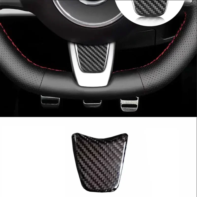 For Fiat 500 For Abarth 595 Real Hard Dry Carbon Fiber 2012-2015 Sticker Bottom Tricolor Interior Trim Modification Accessories
