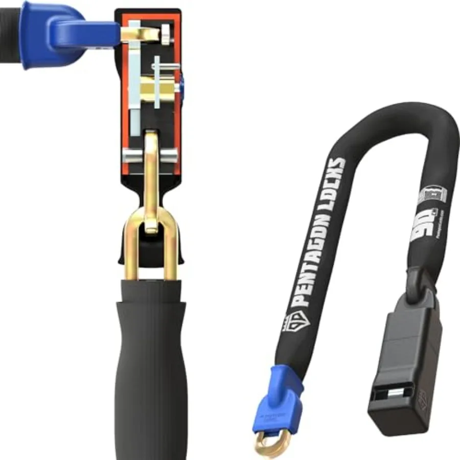 

Bike Chain Key Lock - Magnetic Patented Gold Secure Heavy Duty Anti Theft Lock for Bicycles E-Bikes Scooters and Motorcycles -