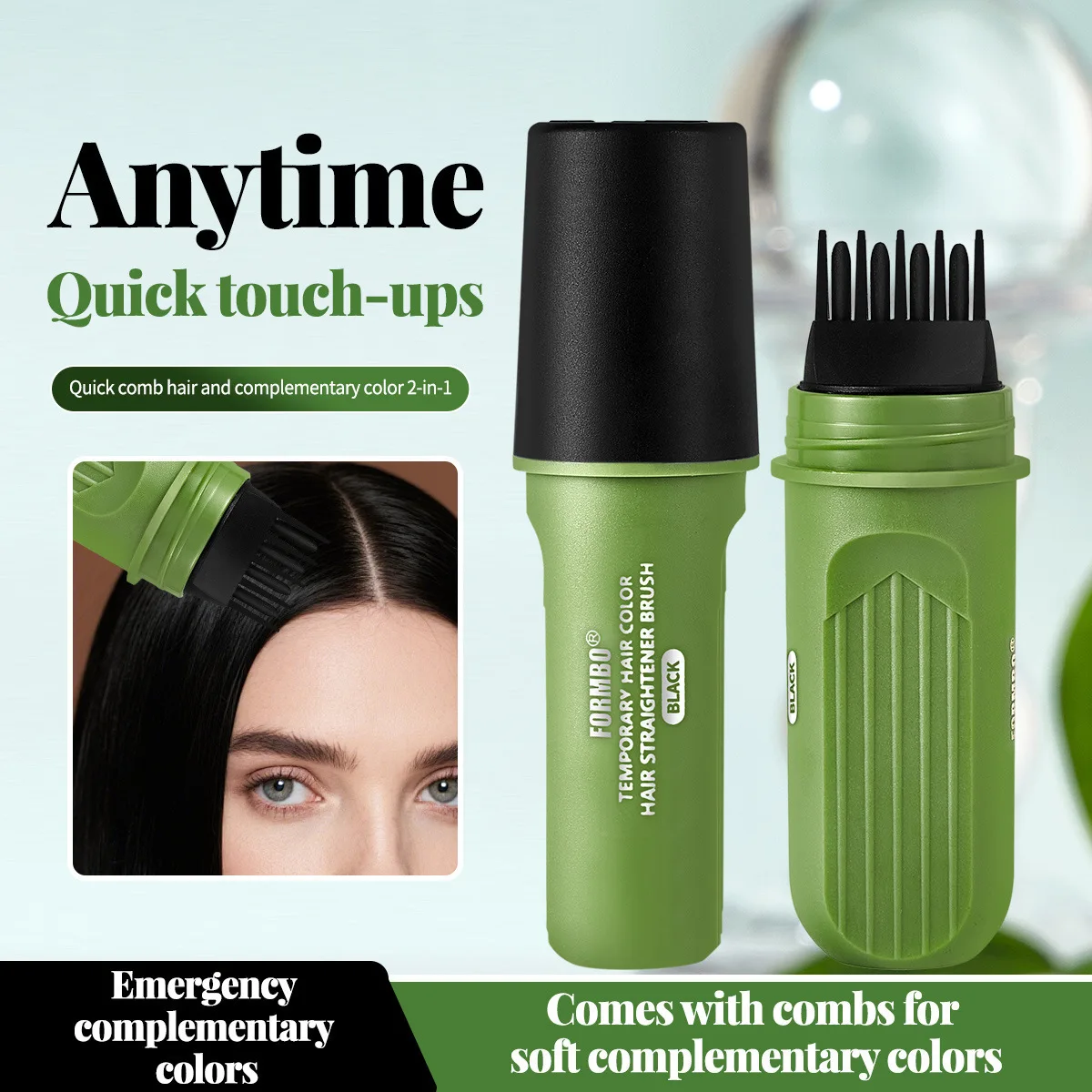 قلم تلوين الشعر، قلم صبغ عصا تلوين الشعر الرمادي الفوري، عصا خافي عيوب الجذر المؤقت #2