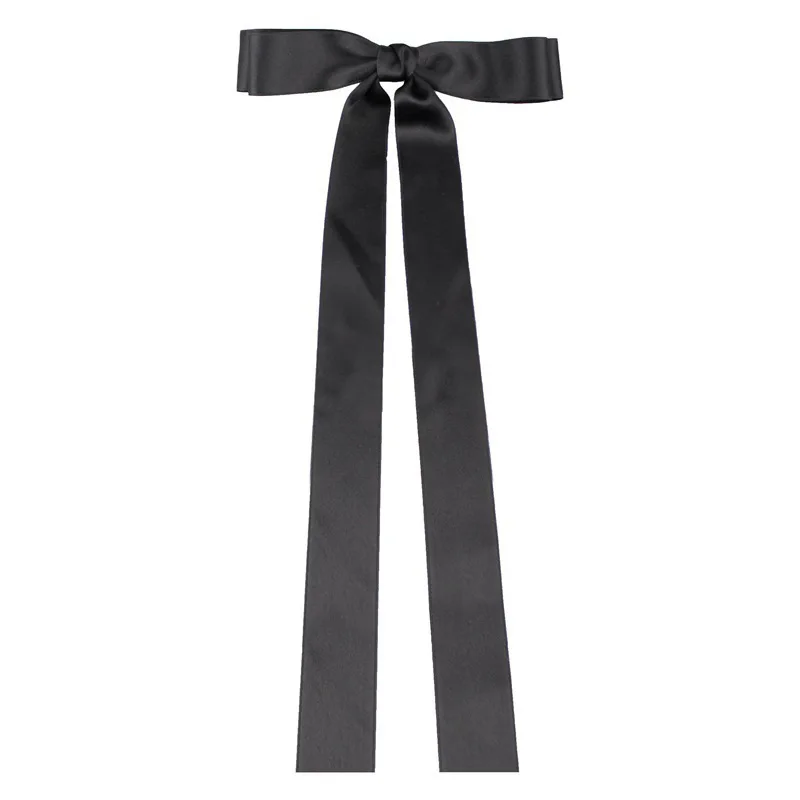 Fashion Black White Fabric Bow Hairpin for Women Girls Large Bow Ribbon Hair Clips Bowknot Barrettes Female Hair Accessories