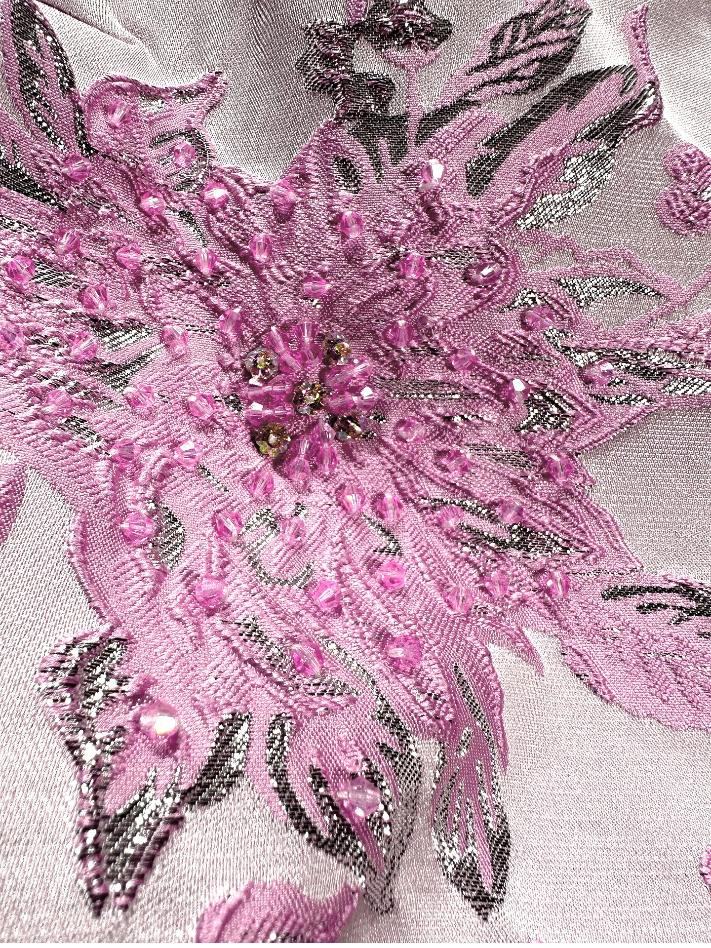 الفرنسية الأنيقة الاجتماعية جولة الرقبة طويلة الأكمام زر مخفي مطرز الجاكار تنوعا الوردي سترات قصيرة أعلى للنساء الخريف #6