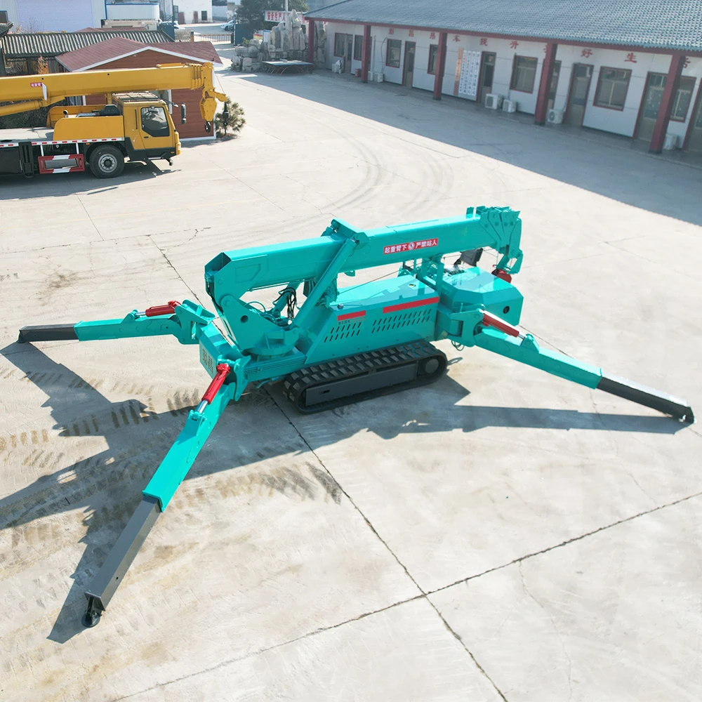 رافعة عنكبوت هيدروليكية صغيرة مجنزرة مع منصة رجل سلة هوائية رافعة عنكبوتية #2