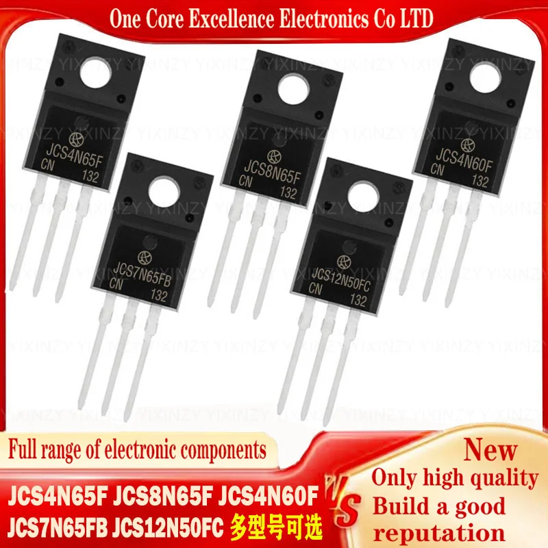 10PCS NEW JCS4N65F JCS8N65F JCS4N60F JCS7N65FB JCS12N50FC  TO220F MOSFET FET Diode Triode Integrated IC