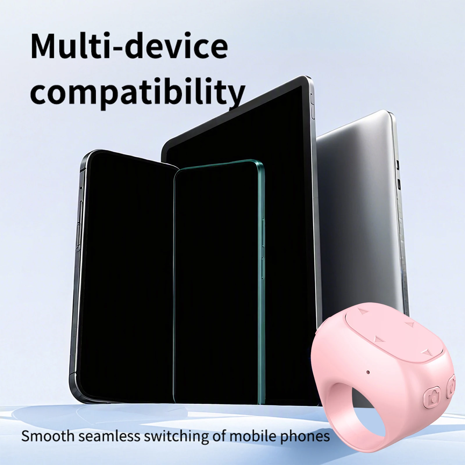 Wireless Remote Controller Ring Remote Control for Short Video Scrolling Type-C Charging Supports IOS Android