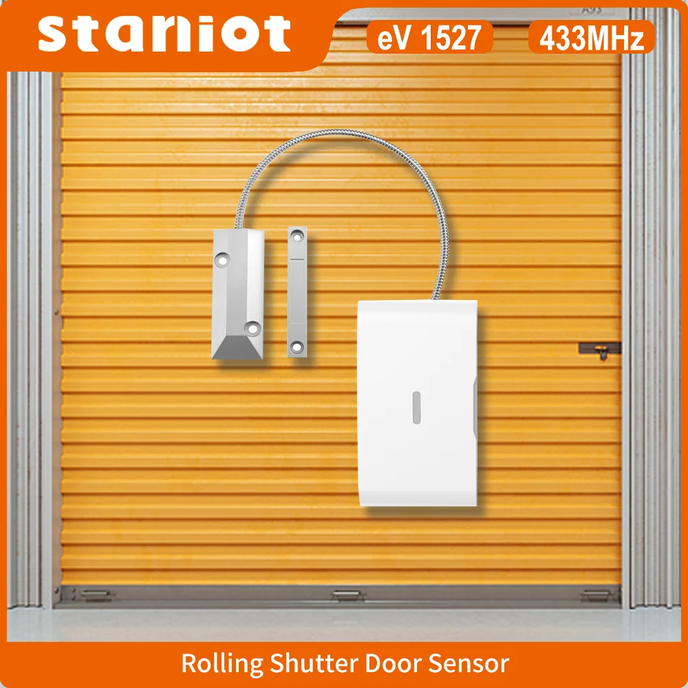

Staniot Garage Roller Shutter Door Sensor Supermarket Contact Switch 433MHz Anti-Theft Alarm Wireless Tuya Smart Life Alarm