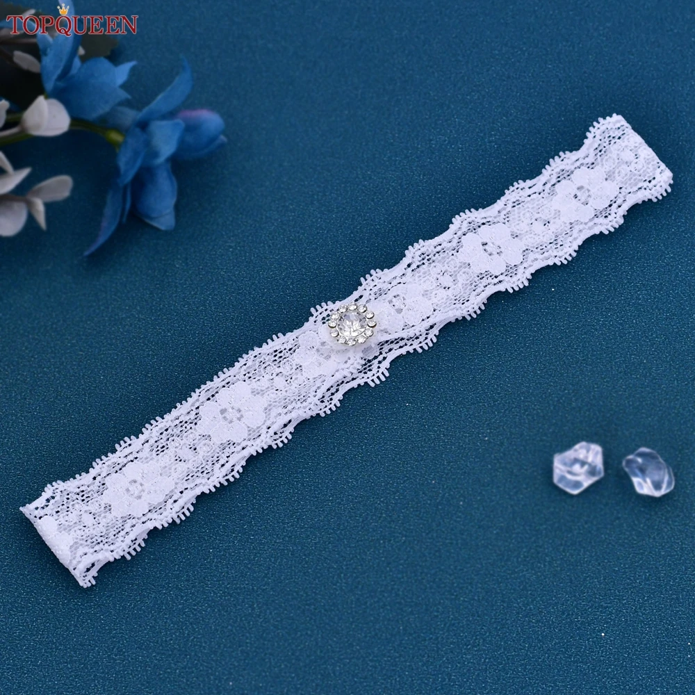 TOPQUEEN Elastic Wedding Bride Garter Sexy Customized liguero podwiazka slubna liga de novia jarretiere mariage bijoux para ST63