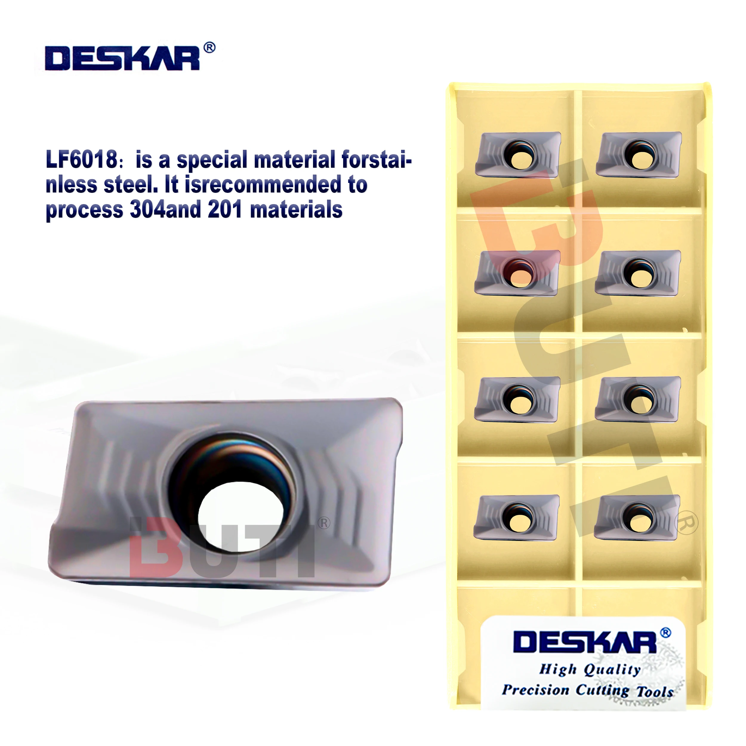 

DESKAR 100% Original Milling Blade APKT1003PDTR LF6018 CNC lathe Machining Center Process Stainless Steel Cutting Parts Insert
