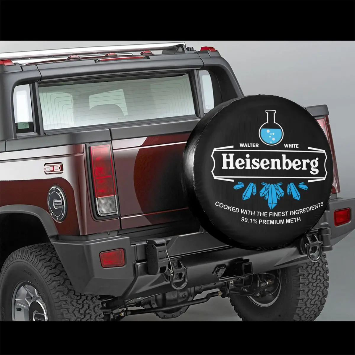 Custom Breaking Bad Spare Tire Cover for Jeep Mitsubishi Pajero Walter White Heisenberg Car Wheel Protectors 14