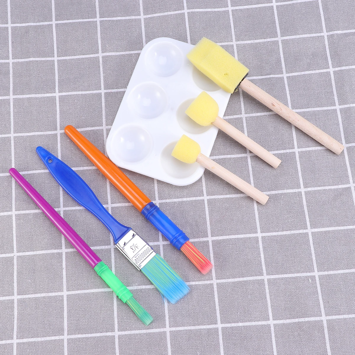 

16 Pcs Painting Pen Set Flower Sponge Brush Kids Early DIY Learning Kits Sponges Bamboo Water-absorbing