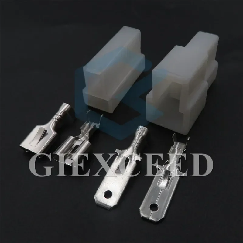 2 Sets 2 Pin 6.3mm AC Assembly Female Male Map Sensor Connector Plug Auto Wiring Harness Socket For Toyota