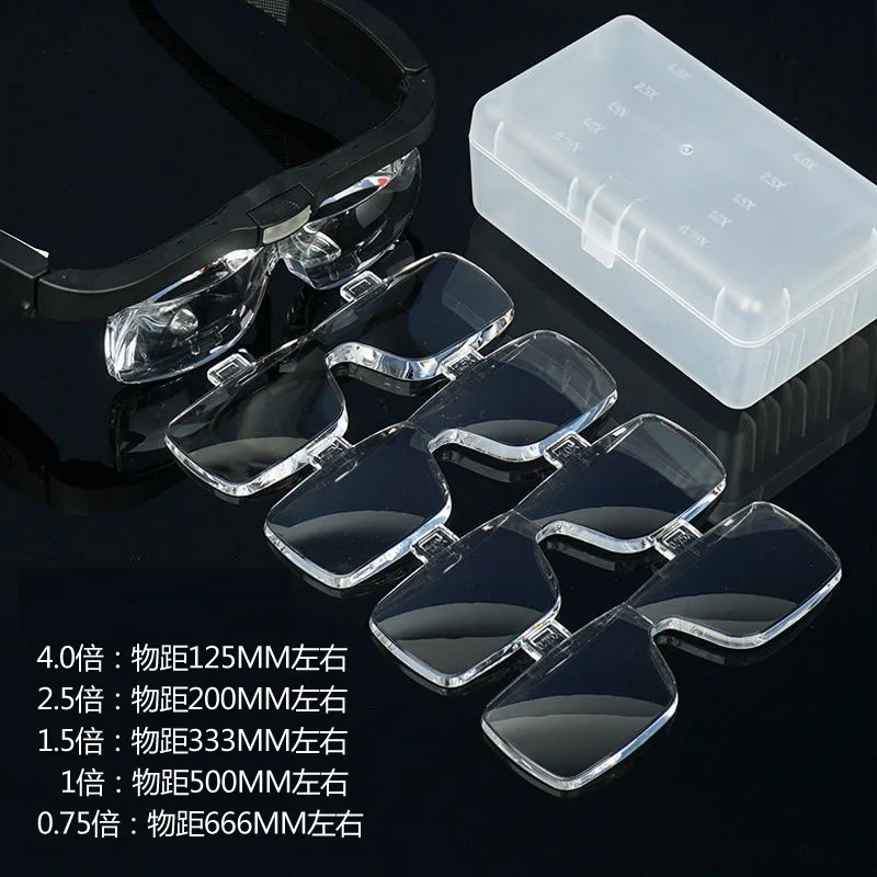 LED magnifying glass microscope charging head repair main board  reading glasses 12593DC1 lens