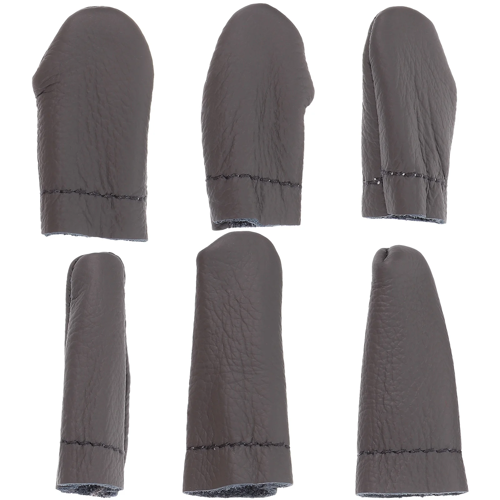 바느질, 뜨개질, 자수 공예용 손가락 보호대 6개, 엄지손가락 보호대, 침대, 소가죽 단열 바느질 도구