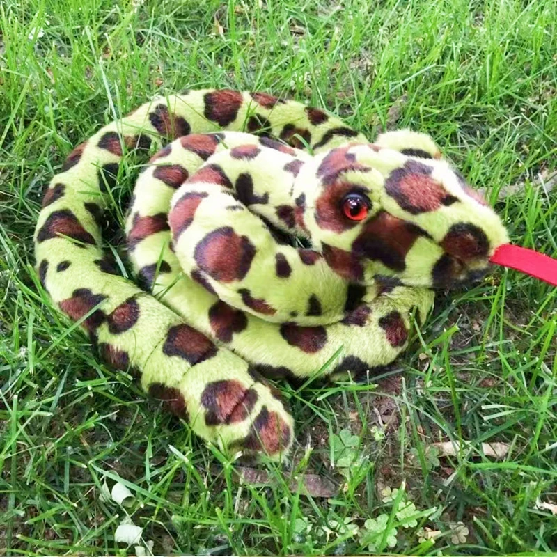 Python Plush Toy High Fidelity Cute Snake Anaconda Boa Plush Toys Lifelike Animals Simulation Stuffed Doll Toy Gifts