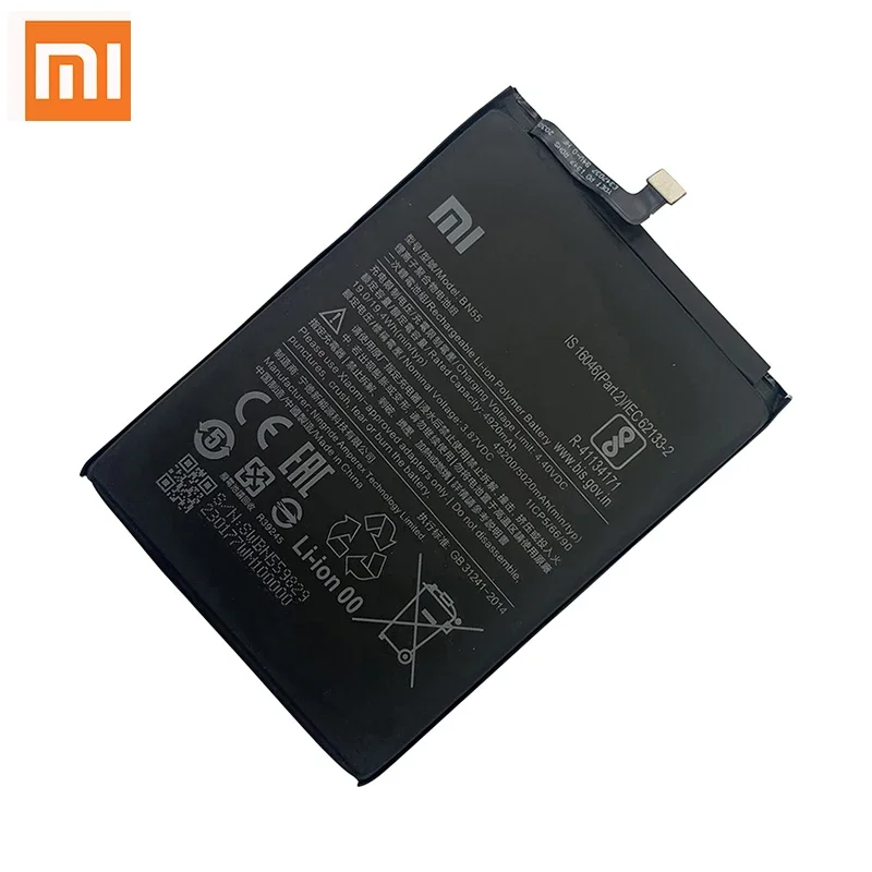 100% oryginalna Bateria do telefonu BN53 BN54 BN55 dla Xiaomi Redmi note 9 10 Pro 9S 10X 4G 5G baterie zamienne Bateria