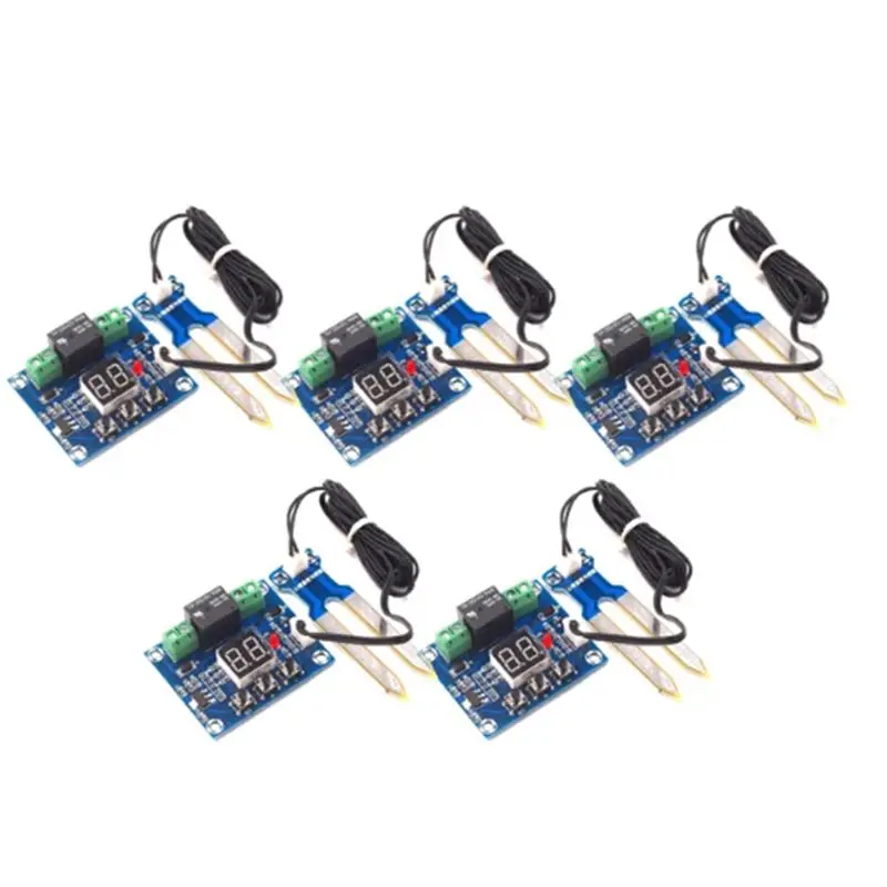 ABSJ-5Pcs 12V Digital Auto Watering Module Soil Humidity Sensor Controller Soil Moisture Test Irrigation System Detector