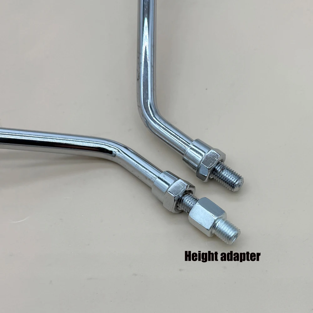 2pcs Silver Motorcycle Mirror Adapters M10 10MM M8 8MM Rearview Mirrors Conversion Bolt Clockwise Right Thread Universal