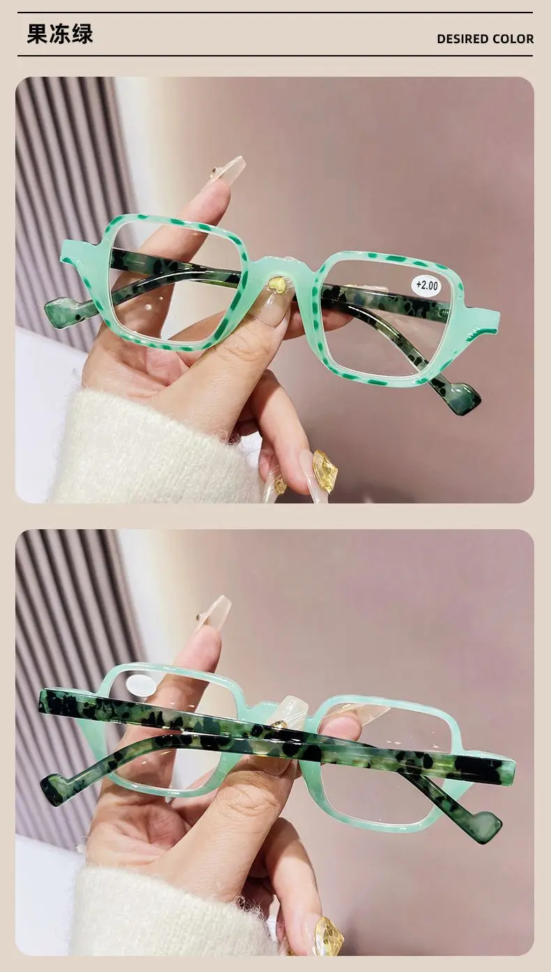 Shatar Lesebrille mit kleinem Rahmen für Damen, Anti-Blaulicht, personalisierbar, neuer modischer Look, presbyopische Brille für junge Nische – Detail 11