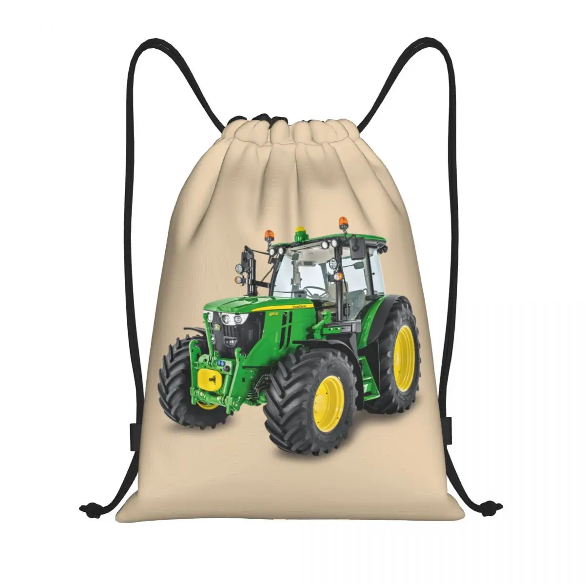 Tractor Drawstring Backpack Women Men Sport Gym Sackpack Portable Training Bag Sack