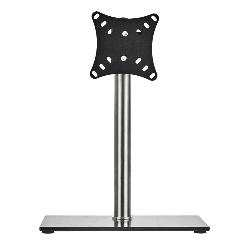 Universal TV Stand - Table Top TV Stand for 14-27 inch LCD LED TVs - Height Adjustable TV Base Stand with Tempered Glass Base