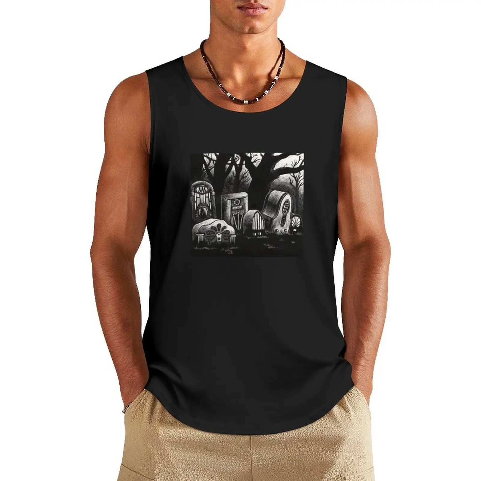 

Radio Graves Tank Top sleeveless Men's t-shirts gym clothes for man summer 2025 Man gym clothes