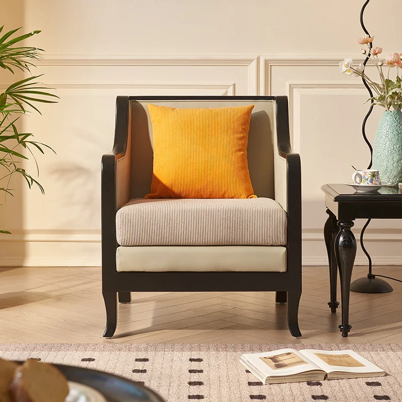 غرفة معيشة جديدة على الطراز الصيني، كرسي أريكة منزلي، طاولة خشبية وكرسي، سرير من الخيزران والإفطار، كرسي من الخيزران فردي