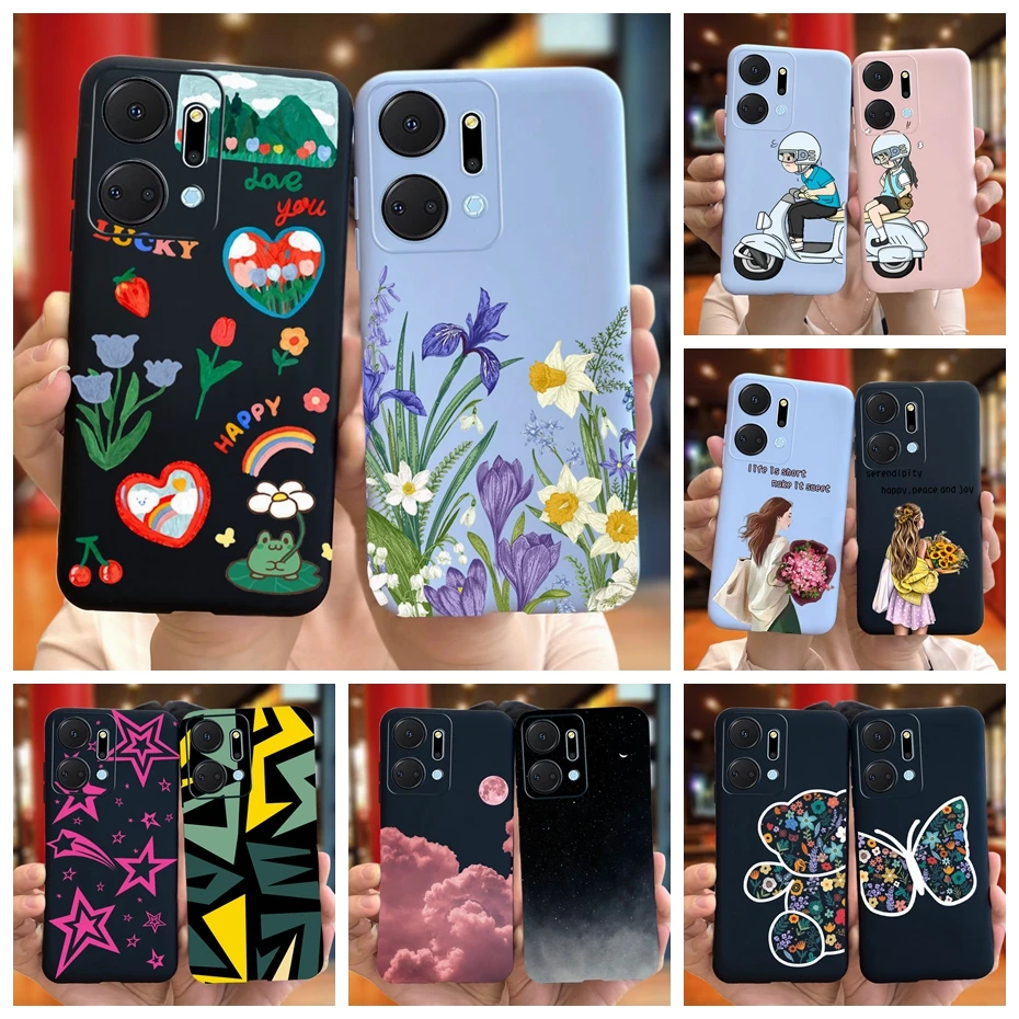 For Honor X7a X7 Cover Case Fashion Pattern Jelly Silicone Phone Bumper For Honor X7a RKY-LX2 Funda Honor X7 CMA-LX2 Case Bumper