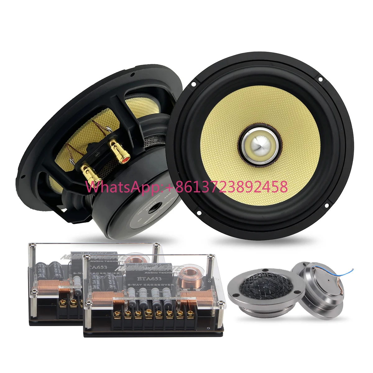 Zeming Audio NK-ETA650 6.5 Inch 2-Way High Performance Component Car Speaker System Set