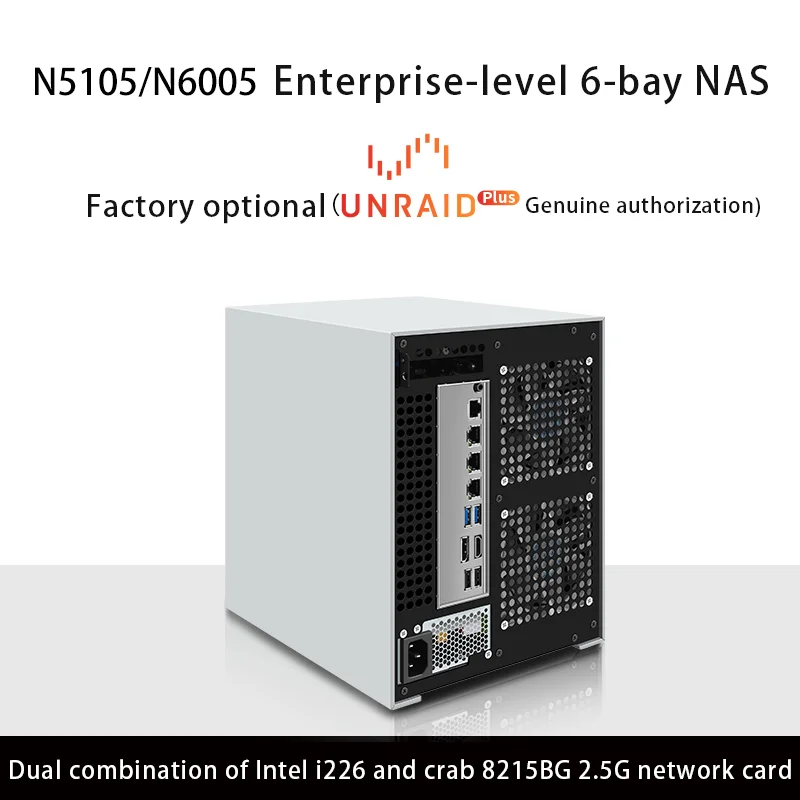 N5105/N6005 NAS/6 SATA/Dual M.2/ITX/i226-V placa de rede