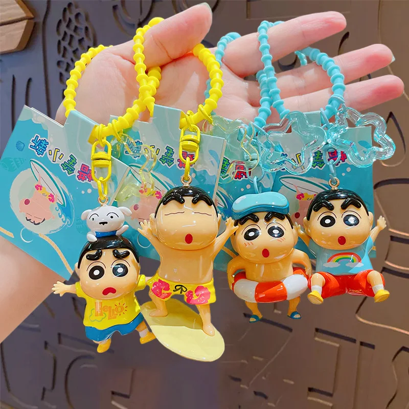 Crayonshin Chan Colorful Keychain Doll Pendant Backpack Hanging Decoration Car Keychain Couple Children'S Christmas Gifts Toys