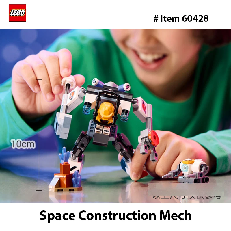 LEGO 60428-Mech de l'espace, kit de construction robot pour enfants à partir de 6 ans, ensemble avec figurine d'action et figurine pilote