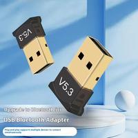 1/3/5PCS USB Bluetooth 5.3 Dongle Adapter Wireless Transmit Receiver For PC Laptop Mouse Tablet Phone Printer Game Speaker Audio