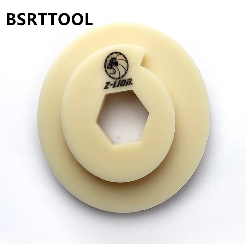 BSRTTOOL 4" Snail Lock Back Holder 100mm White Plastic Pad Snail Lock Adapter Polishing Pad For Diamonds