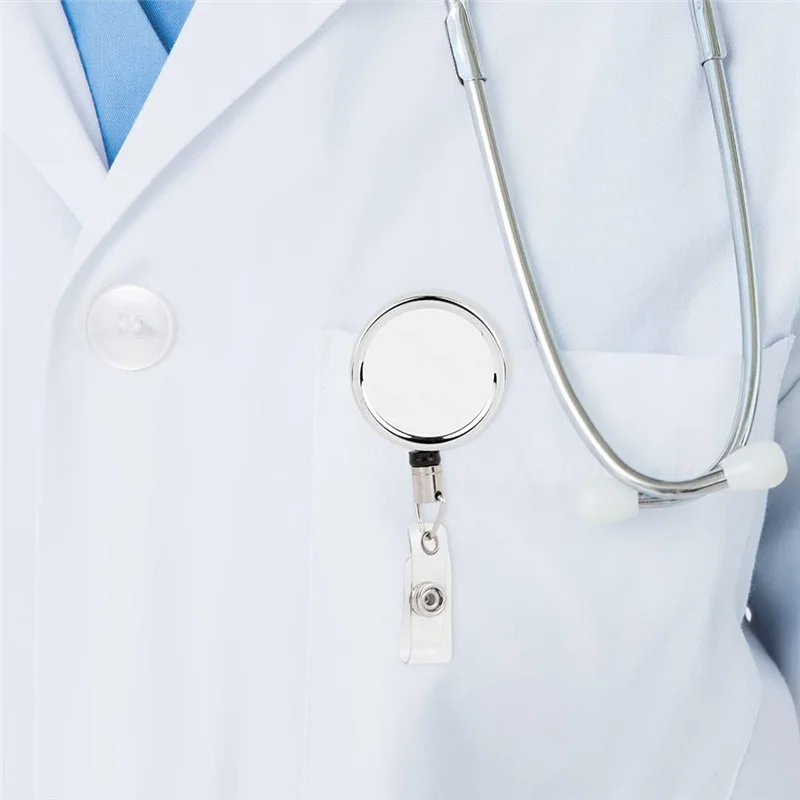 A13E-10PCS Sublimation Blank Keychain Metal Heat Transfer Keychain For DIY Sublimation 40Mm