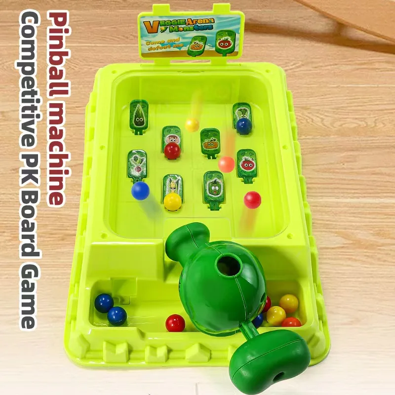 Educational Pinball Game Machine 2-Player Toddler Toys Table Top Pinball for Ages 3-5 Years Old - Fun Learning Playset